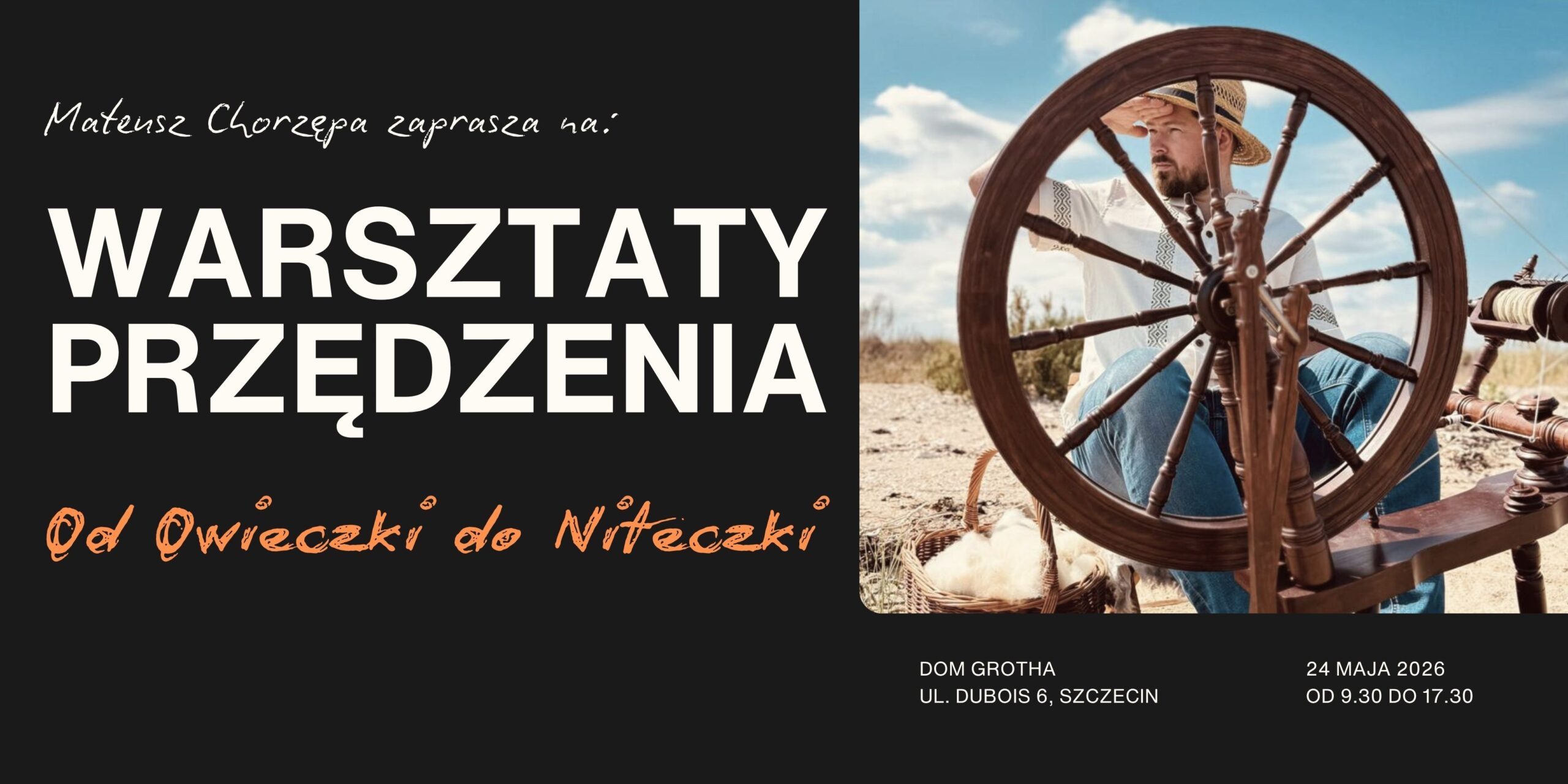 Kołowrotki pójdą w ruch! Warsztaty przędzenia wełny w Szczecinie